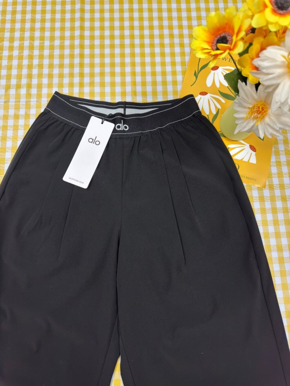 NWT💟ALO Yoga Black Straight Leg Pants,Casual Style Suit Up Trouser (Regular) 👖 - Picture 3 of 9